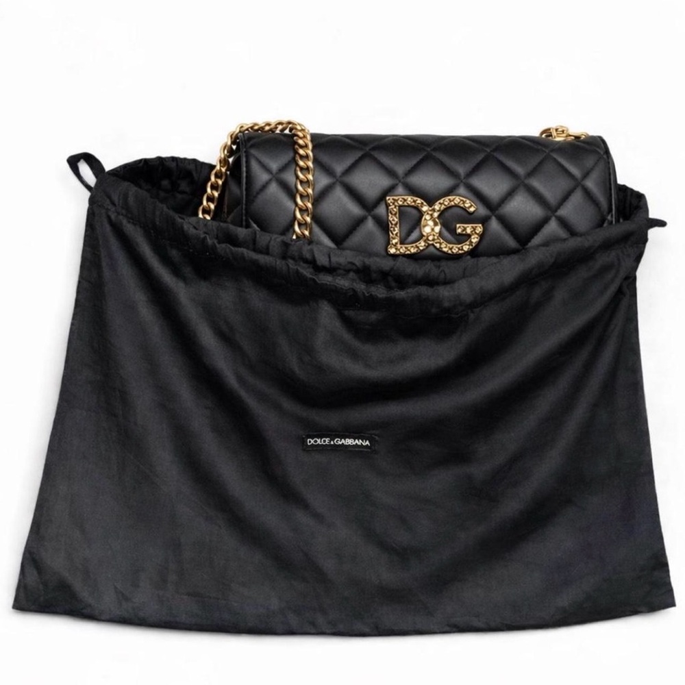 Dolce & Gabbana Black Dust Drawstring Bag